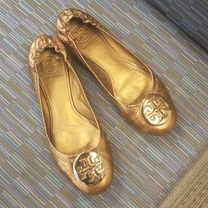 Copper/brown Tory Burch flats